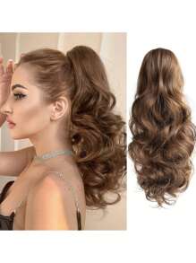 16Inch Ponytail Extension Hair Pony Tails Extensions Clip On Ponytails For Women In Wig Wavy - Multicolor - View 1