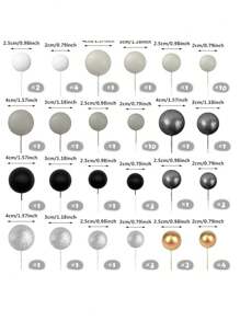 56pcs/Set Cake Balls Selected Seven Colors Colorful Ball Cake Birthday Party Decorations,Christmas - Multicolor - View 4