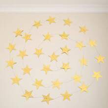 400cm Metallic Star Hanging Ribbons, Five-Pointed Star Garland For Birthday Party Decor,Christmas - Multicolor - View 14
