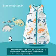 1.5TOG Newborn Sleeping Bag, Suitable For Spring, Autumn And Winter, Cartoon Print, Comfortable And Breathable, Sleeveless Vest Style Sleeping Bag, Baby Pajamas, Heart Pattern For Valentine's Day - Multicolor - View 20