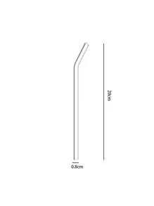 1 件，450 毫升/550 毫升透明玻璃，带吸管和竹盖 - 透明色 - 查看 3
