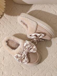 Novas Pantufas Macias e Antiderrapantes de Sola Grossa Forradas com Pelúcia para Uso Interno e Externo, para Inverno