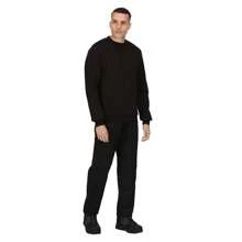 Regatta Mens Pro Crew Neck Sweatshirt (Black) - Black - View 3