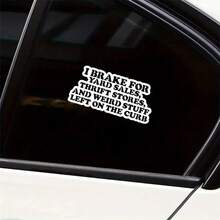 1张趣味PVC贴纸 - “我刹车”图案，适用于庭院和旧货店 | 5英寸防水、防紫外线乙烯基贴纸，适用于笔记本电脑、汽车、保险杠、卡车、窗户、头盔、墙壁、行李箱、镜子 - 彩色 - 查看 5