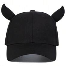 1 pieza Gorra de béisbol ajustable con cuernos de toro de dibujos animados para hombres, sombrero de disfraz para exterior, viaje, fiesta de playa, primavera/otoño - Multicolor - Ver 4
