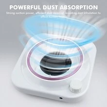 Colector de polvo para uñas acrílicas, aspirador potente para extraer el polvo de uñas con ventilador de succión, herramienta de manicura - Enchufe EU Tipo C(220-240V) - Ver 3