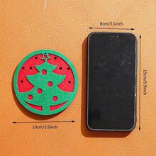 2 件圣诞节和冬季主题无纺布杯垫，创意家居装饰，派对礼物，隔热杯垫 - 彩色 - 查看 4