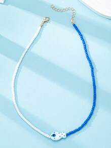 1pc Handmade Bohemian Glass Beaded Fish Pendant Necklace For Women (Shape And Color Are Random) - A10255 - View 9