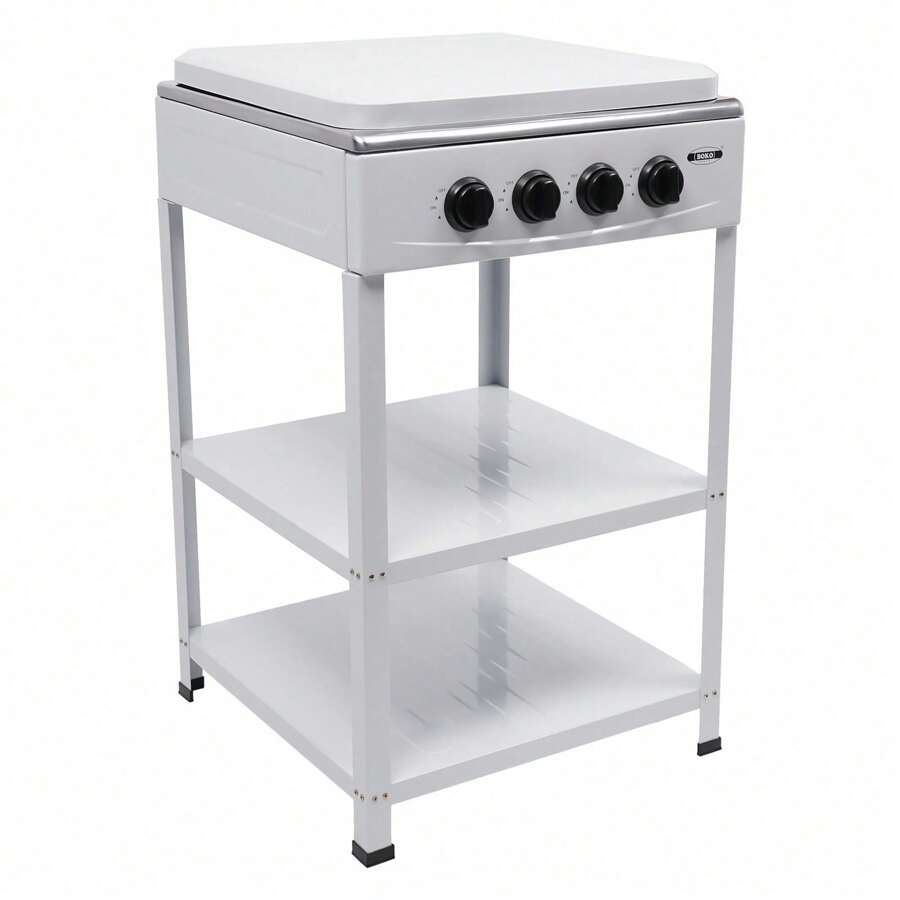 ZhdnBhnos 4 Burner Gas Stove Portable Stainless Steel Stove With