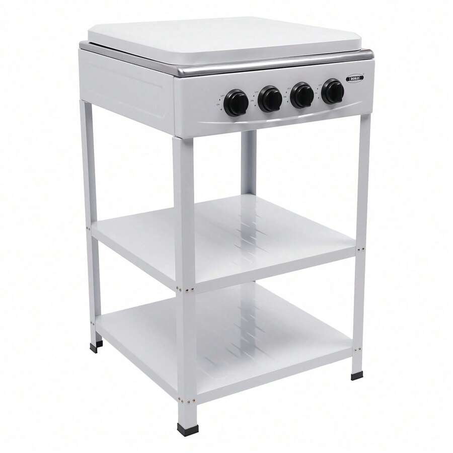 ZhdnBhnos 4 Burner Gas Stove Portable Stainless Steel Stove With