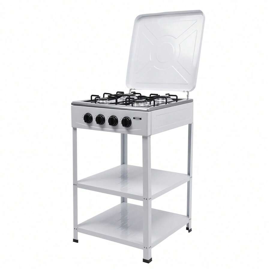 ZhdnBhnos 4 Burner Gas Stove Portable Stainless Steel Stove With