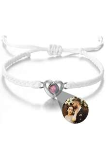 Vòng tay chiếu đá tự nhiên tùy chỉnh, Vòng tay chiếu đá mã não tròn 6mm có ảnh nhúng, Vòng tay chiếu ảnh thú cưng gia đình/cặp đôi bằng thép không gỉ được cá nhân hóa, Quà tặng kỷ niệm - vòng đeo tay chiếu - Xem 40