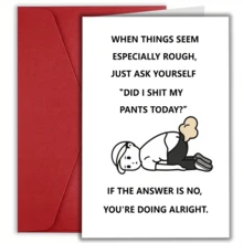 1pc Funny Birthday Cards, Greeting Cards For Humorous Loyal Friends, Birthday Cards For Friends, Humorous And Funny Greeting Cards For Her And Him - Multicolor - View 3