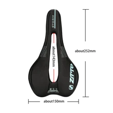 ZTTO MTB Road Bike Saddle Bicycle Seat PU Leather Hollow Breathable Ultralight Seat Cushion Soft Cycling Bike Racing Saddle Seat