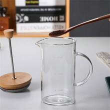 High Borosilicate Glass French Press Coffee Maker, Glass Coffee Filter & Infuser, Homemade Coffee Pot - Transparent - View 7