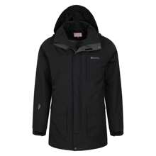 Mountain Warehouse Mens Glacier II Long Waterproof Jacket (Black) - Black - View 5