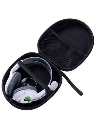 带头带的无线耳机收纳盒 - 大号耳机拉链包 - 便携式户外防压 EVA 耳机盒，适用于秋季家居装饰，适用于旅行收纳袋、化妆包、化妆包、度假收纳袋、大容量化妆品收纳盒化妆盒，适用于口红、刷子、护肤品、手机、硬币、小物品，适用于家庭、礼物、度假和节日万圣节圣诞节多功能用途，波西米亚风