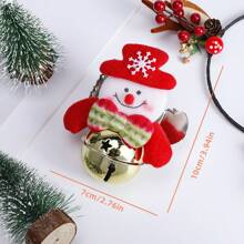 1 件雪人窗帘系带带铃铛，装饰窗帘夹，适用于派对、卧室、客厅（可拆卸铃铛）圣诞节 圣诞装饰 圣诞装饰品 圣诞装饰