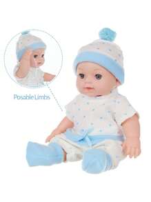 30 厘米逼真硅胶娃娃蓝色重生娃娃硅胶可爱伴侣娃娃 12 英寸婴儿娃娃玩具套装娃娃 - 彩色 - 查看 6