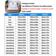 1pc Waterproof Knitted Terry Cloth Mattress Protector(No Pillowcase)-Skin-Friendly, Comfortable, Soft And Breathable Mattress Cover, Noise-Free, Suitable For Apartments, Bedrooms, School Dormitories, And Guest Rooms - Grey - View 4