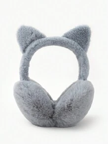 1 件可爱猫耳羊毛耳套，女士冬季配饰 - 彩色 - 查看 16