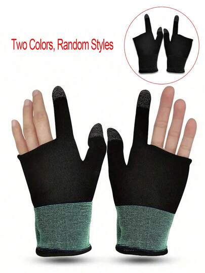 Manga para el dedo para juegos móviles como Glory of Kings y otros juegos, Set de 2 piezas de dedales para juegos de disparos con fibra plateada a prueba de cortes