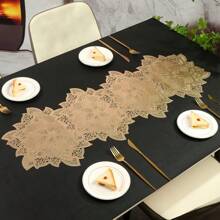 1pc Christmas Floral Holiday Dining Table Mat PVC Foil Waterproof Heat-Resistant Placemat For Hotel Restaurant Home Use - Table Runner - View 4