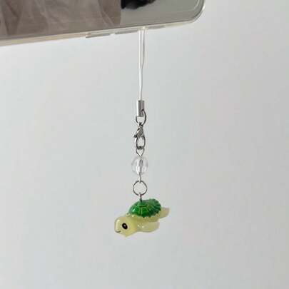 Cordón para el teléfono bonito y minimalista con cuentas que representa una tortuga marina verde, accesorio de teléfono con diseño de animal marino, regalo para madres, familia, amigos, cumpleaños, vacaciones