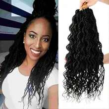 18Inch  Wavy Senegalese Twist Crochet Hair Braids Wavy Ends Synthetic Hair Extension Curly Crochet Twist Braiding Hair