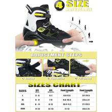 Adult Inline Skates For Men Women, Blades Roller With Carbon Steel Bearings, TPR Brake, 3D Mesh, EVA Lining, PVC Upper | Adjustable Size For Better Fit For Skating Enthusiasts