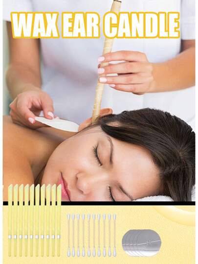 BUCICE Candele per l'aromaterapia, candele per la pulizia dell'orecchio, cera per l'orecchio, massaggio all'orecchio, candele aromatiche a forma di corno con bastoncini per la pulizia, 10 pezzi / 20 pezzi, candele aromatiche per l'orecchio con tappo, 5 pezzi / 10 pezzi, pezzi di candele per l'orecchio in argento, 10 pezzi / 20 pezzi, bastoncini per la pulizia