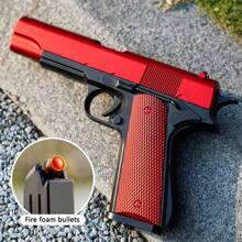 A Shell Throwing And Shooting Soft Bullet Pistol, Simulation Model Toy Collection, 1911 Classic Colt, Decompression And Fun - Multicolor - View 1