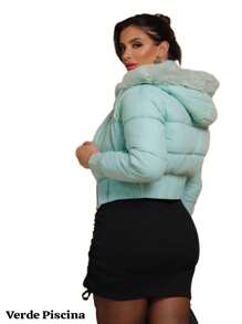 Short Puffer Women's Jacket 2024 - 淺藍色 - View 1