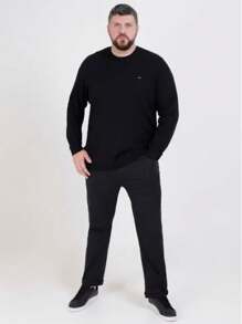 IMD JEANS PLUS SIZE PANTS LARGE MEN'S GOLD LINE WITH ELASTANE - 黑色 - 查看 3