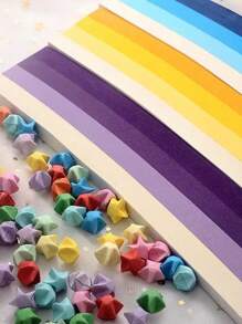 540pcs Blue & Purple Starry Sky Themed Origami Paper Set Including Luminous & Gradient Foldable Five-pointed Star Paper For Diy Handmade Creative Cartoon Origami Crafting - Multicolor - View 5