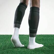 1 Pair Extra-Long Outdoor Sports Soccer Leg Warmers, Football Knee Pads, Anti-Friction Leg Warmers For Players - Black - View 6
