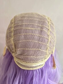 1 件彩色合成假发，中分无刘海，长卷发，适合派对/角色扮演，适合日常佩戴 - 薰衣草紫 - 查看 9