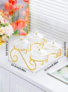 1 Stück elegantes Vorspeiseset mit Ständer - perfekt für Häppchen, Obst, Nüsse und Kekse - Kunststoff Küche & Ess-Snackbehälter, Küchenausstattung, Weihnachtsgeschenk