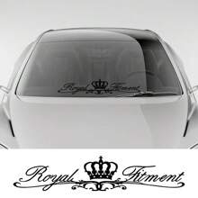 Universelle PVC Aufkleber Grafik Krone Kunst Styling Vinyl Folie Dekor Aufkleber Auto Außen Tuning Zubehör Universal für Audi BMW MINI Renault Dacia Toyota für die Windschutzscheibe vorne