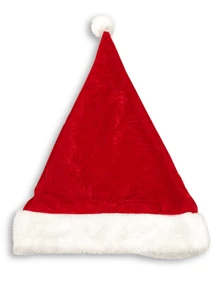 Kit 20 Velvet Santa Claus Caps Christmas Cap Hat Party Line Christmas Costume Hood Fancy Toca - Red - View 6