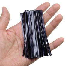 100入組金屬扭結束子有彩色螺旋束子，可用於玻璃紙禮袋、可愛錐形生日糖果袋，有8種顏色可選，尺寸為10cm / 3.97in，適用於婚禮派對禮物袋、禮品袋、派對廚房 - 彩色 - 查看 20