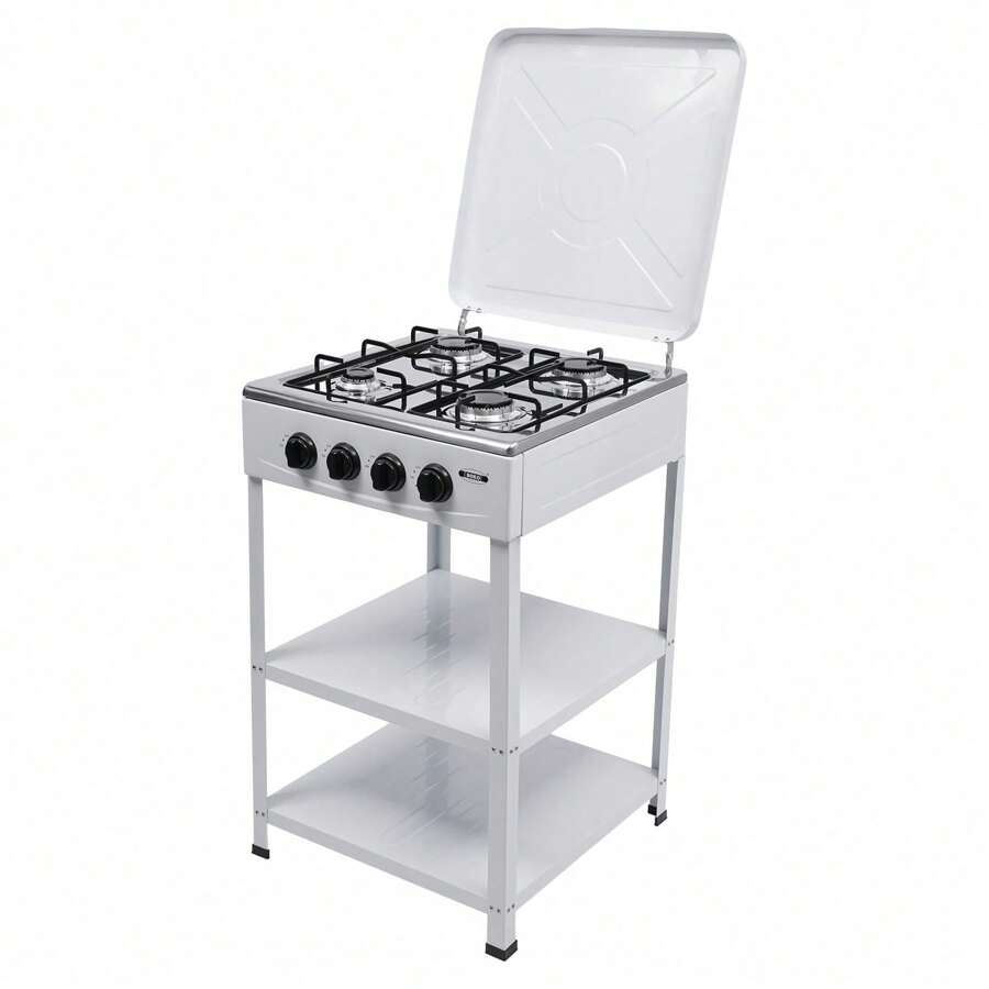 ZhdnBhnos 4 Burner Gas Stove Portable Stainless Steel Stove With