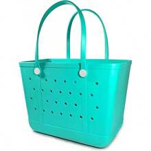 Beach Bag XL Rubber Tote Bag,Travel Tote Bags Waterproof Sandproof Washable Open Beach Tote For Beach Pool Yoga Travel Storage Bag Travel Outfit Airport Travel Stuff Clothes Luggage Bag Christmas Gift Ideas Women Girls Xmas Gifts For Mum Birthday Gift Mom Friend Thanksgiving Day Thank You Gifts - Grey - View 3