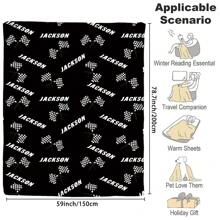 1pc Personalized Customed Flannel Blanket,  Customization Your Name  Flannel Blanket, Soft And Warm Memorable Moments Commemorative Blanket, Great Holiday Gift For Classmates, Friends, Family And Lovers, Used For Nap, Camping, Travel