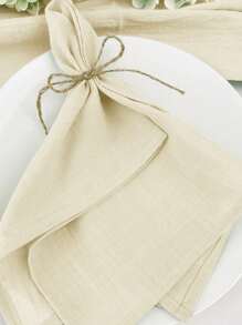 6/300pcs Nordic Style Minimalist Plaid Napkins, 100% Polyester Wrinkle-Resistant, Suitable For Hotel, Restaurant, Home, Holiday Party, Banquet Table Decoration, Cocktail Napkins