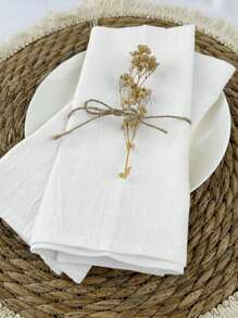 6/300pcs Nordic Style Minimalist Plaid Napkins, 100% Polyester Wrinkle-Resistant, Suitable For Hotel, Restaurant, Home, Holiday Party, Banquet Table Decoration, Cocktail Napkins