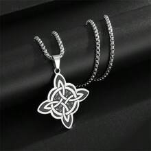 全新复古时尚凯尔特三曲枝不锈钢吊坠项链，男女通用休闲珠宝礼物 - 時尚 - 查看 9