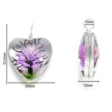 5PCS/Lot Love Tree Of Life Glass Pendant DIY Necklaces Earrings Pendants Pendants Make Jewelry Accessories Valentines - Love Tree Of Life Pendant - View 3