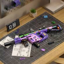 1600 piezas Bloques de construcción creativos: Modelo de arma de juguete de ciencia ficción sin disparos MP45, serie de juguetes de bloques de construcción de alta dificultad, regalo de Navidad