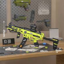 1600 piezas Bloques de construcción creativos: Modelo de arma de juguete de ciencia ficción sin disparos MP45, serie de juguetes de bloques de construcción de alta dificultad, regalo de Navidad
